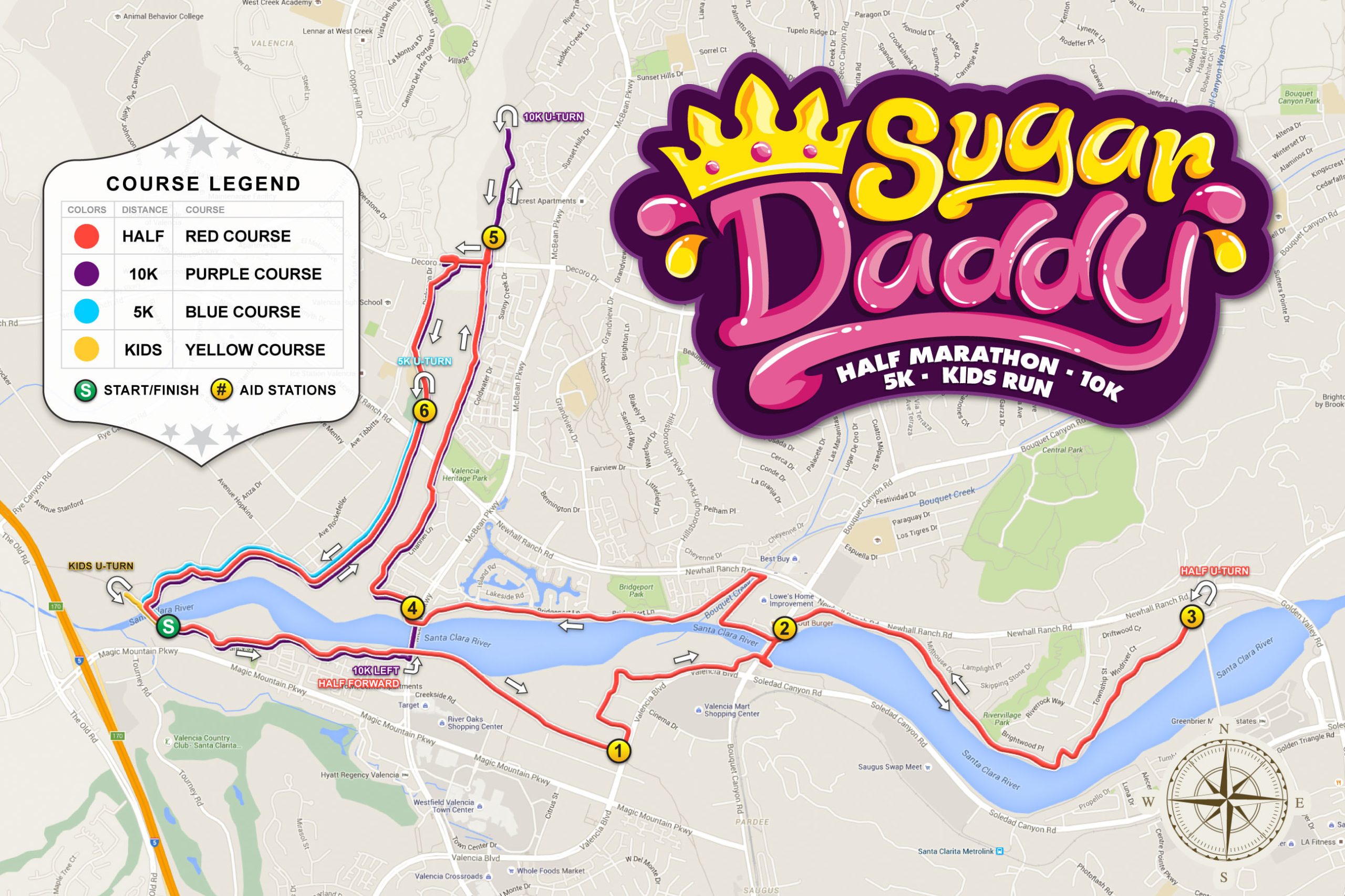 Sugar Daddy Race Course Map